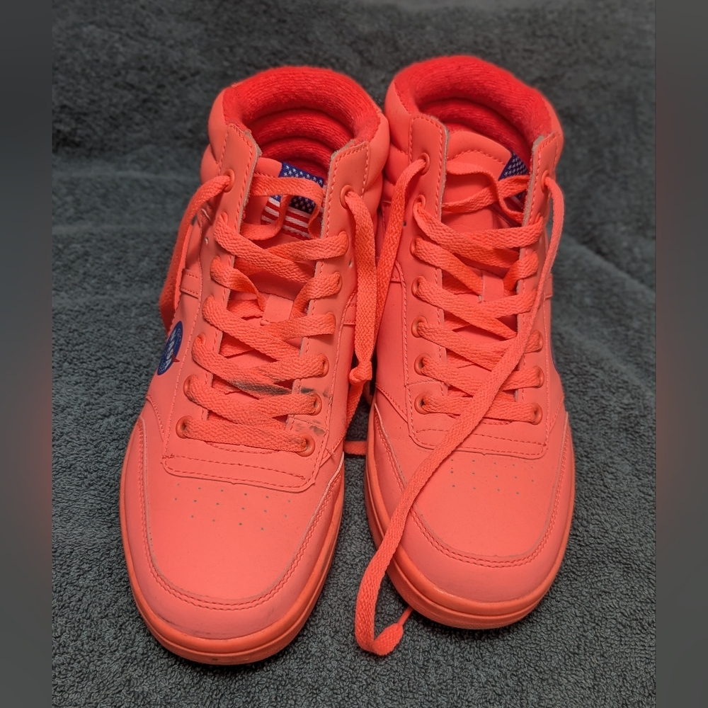 7.5 Orange NASA Hightop Sneakers